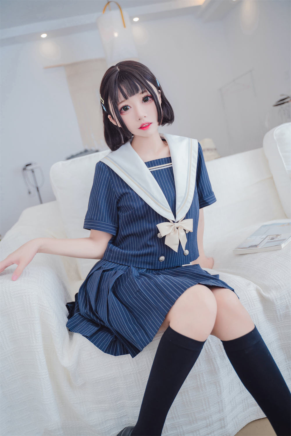 猫君君MaoJun海蓝水手服40图插图1